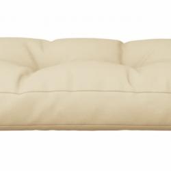 Coussin de palette beige 60x40x12 cm - Tissu imperméable, confort extérieur élégant