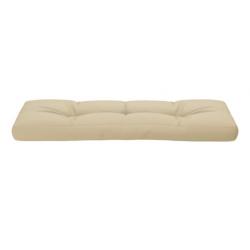 Coussin de palette beige 120x40x12 cm - Tissu imperméable pour jardin et salon d'été