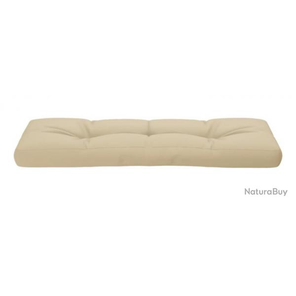 Coussin de palette beige 120x40x12 cm - Tissu impermable pour jardin et salon d't
