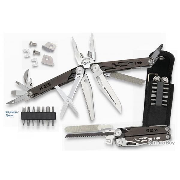 PINCE K25 COTES TITANE.14 EMBOUTS INTERC - 11152