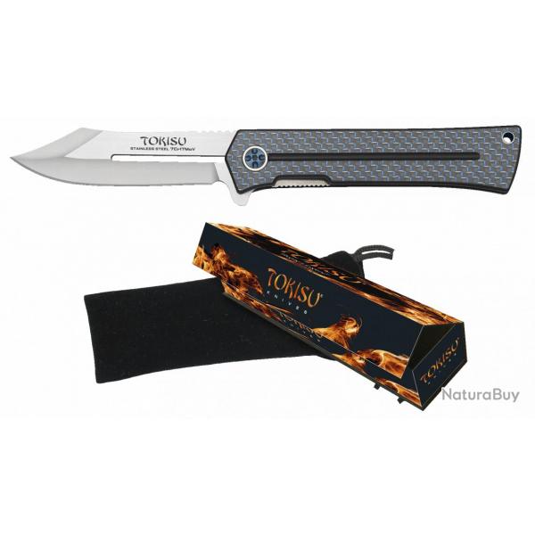 COUTEAU PL. TOKISU CNC/G10/FIB. CARBONE LAME 8.8CM - 18773