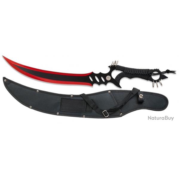 MACHETTE ALBAINOX "RINGS" NOIRE/ROUGE LAME 34.5CM - 32716