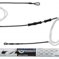 Corde blanche 68'' - 12 brins Recurve Dacron avec Protection des Doigts