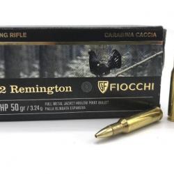 LOT DE 200 MUNITIONS FIOCCHI CAL 222REM EPN 50GR POINTE POLYMERE EXPANSIVE