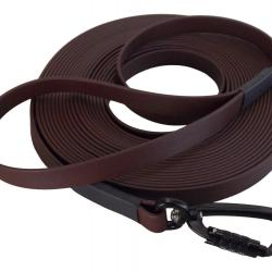 Longe BIOTHANE Twist-Lock 16 mm marron 15 m AVEC poignée