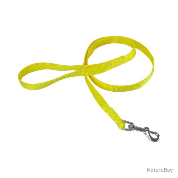 laisse nylon jaune S jokidog 1.20 m