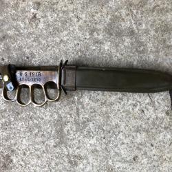 RARE ET BEAU COUTEAU TRENCH KNIFE WW2 MOD US18 COREE VIETNAM