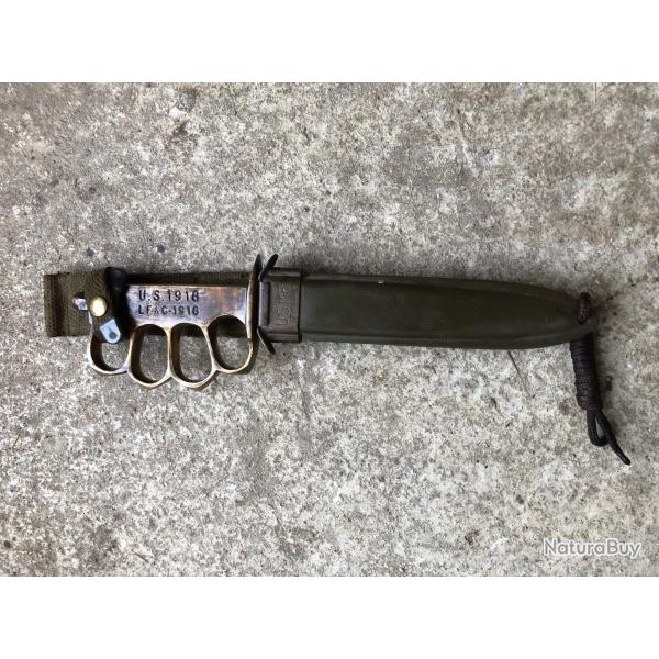 RARE ET BEAU COUTEAU TRENCH KNIFE WW2 MOD US18 COREE VIETNAM