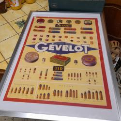 ancienne affiche gevelot sous cadre