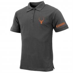 Polo Game pour homme avec logo cerf Charcoal