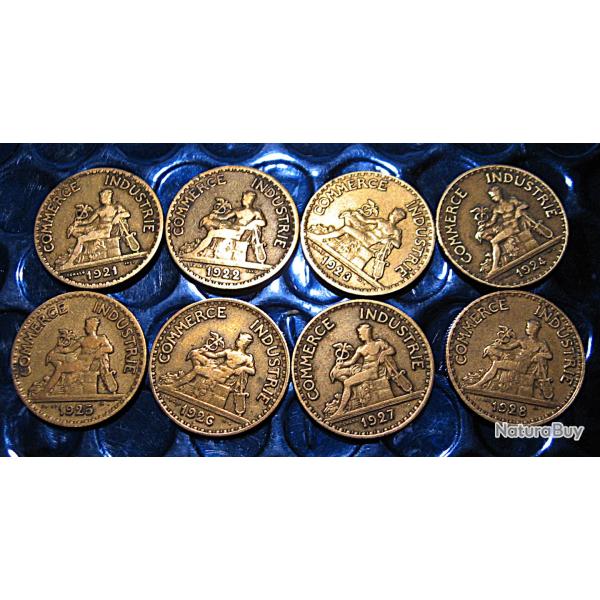 srie 8 pieces bon pour 50 centimes (chambre de commerce)1921-1928