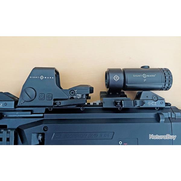 Ensemble Viseur point rouge SIGHTMARK Ultra Shot R-Spec Reflex  + loupe Sightmark T-3 Tactical