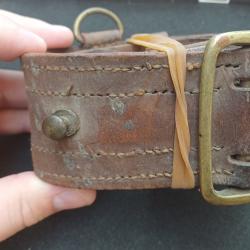 Authentique ceinturon militaire d'officier type SAM BROWN BELT - WW1 WW2 (2)