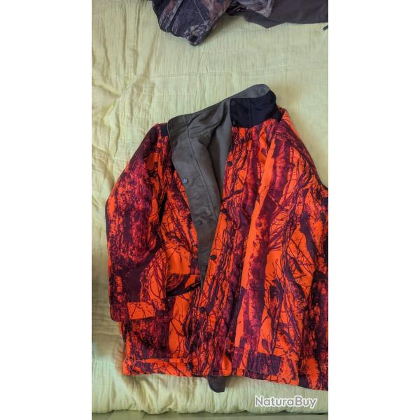 Veste de chasse rversible Farmland orange ou vert