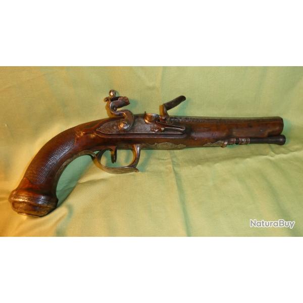 PISTOLET A SILEX SIGNE CHAPON 18 EME