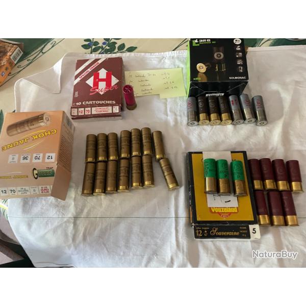 Lot de cartouches 70mm (4,5,6n,7,8 1/2)