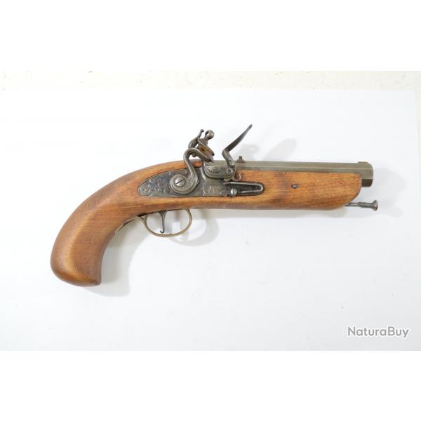 Pistolet  silex DIKAR calibre 12mm black powder only style 17e 18e Sicle. Rocher Reims; armurier