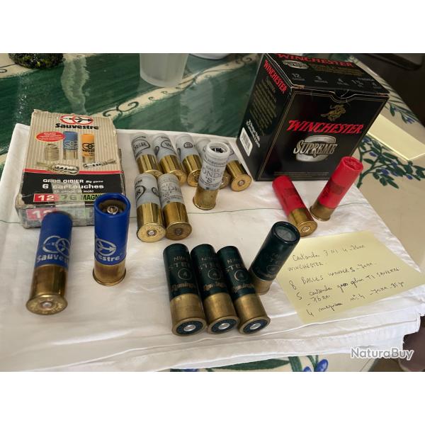 Lot cartouches 70/76mm