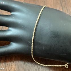 Bracelet de cheville - or massif 14 carats - 29 cm