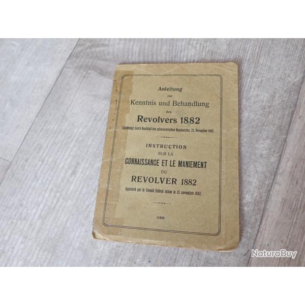 1882 Notice d'instruction du revolver 1882 - Edition originale avec planche vue clate des pices