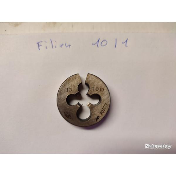 Filire  10/1  ,pour filetage de canon systme mtrique ,europen
