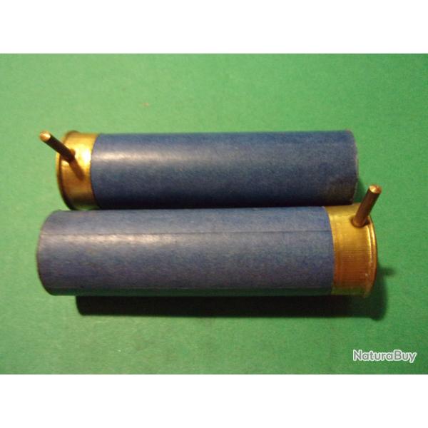 2 Cartouches de chasse  broche cal: 16 vide neuves MGM