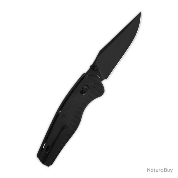 Couteau QSP Reptile Black Lame Clip Point Acier 14C28N Manche G10 Noir Glyde Lock KIVT Clip QS165C2