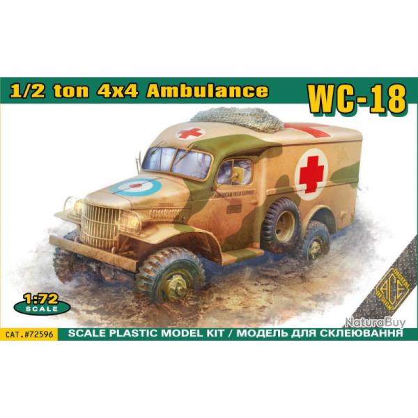WC-18 1/2 ton 4X4 ambulance 1/72 | Ace models (0000 4215) - Maquette  monter