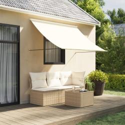 Auvent rétractable crème 200x150 m tissu et acier