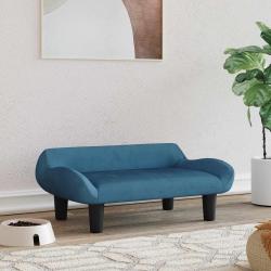 Lit pour chien bleu 70x40x24 cm velours