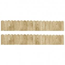 Rouleaux de bordure 2 pcs 120 cm Bois de pin imprégné