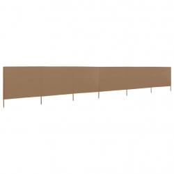 Paravent 6 panneaux Tissu 800 x 80 cm Taupe