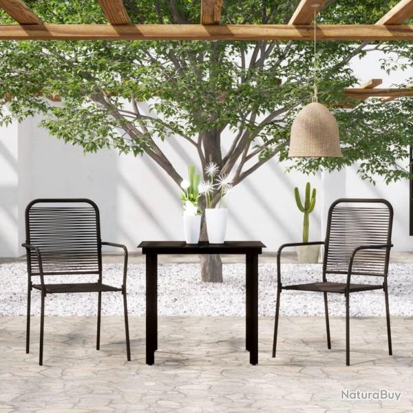 Ensemble  manger de jardin 3 pcs Noir