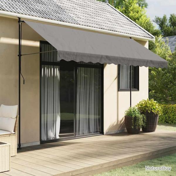 Auvent rtractable anthracite 350x150 m tissu et acier