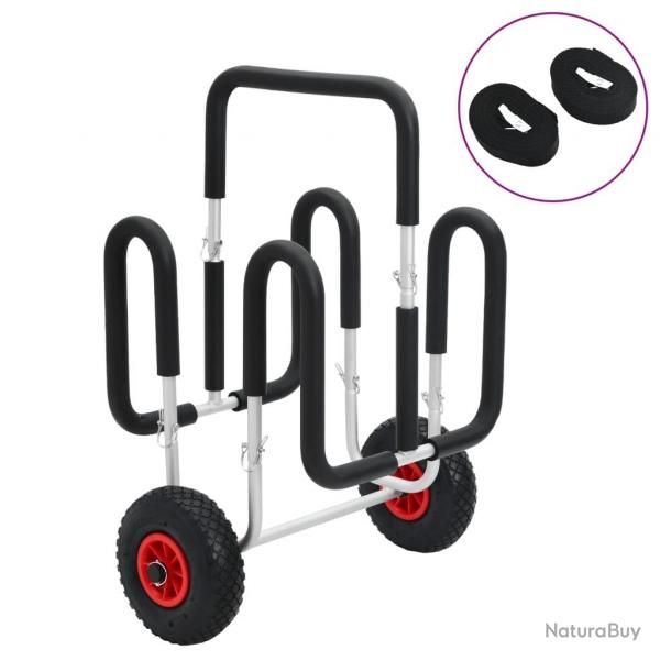 Chariot de SUP pour 2 planches de surf 90 kg aluminium