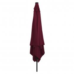 Parasol de jardin carréavec LED 295x245 cm Bordeaux