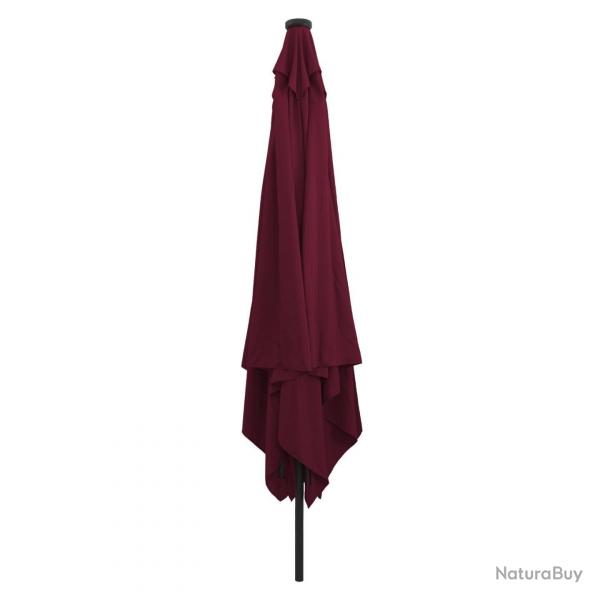 Parasol de jardin carravec LED 295x245 cm Bordeaux