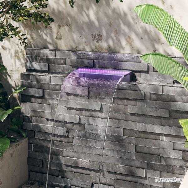 Dversoir pour cascade avec LED RVB Acrylique 45 cm