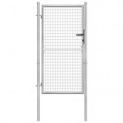 Porte de jardin Acier galvanisé 105x200 cm Argenté