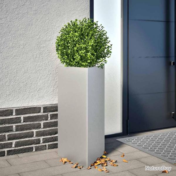 Jardinire triangulaire 40x40x75 cm acier galvanis