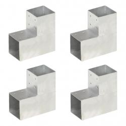 Connecteurs de poteau 4pcs Forme en L Métal galvanisé 101x101mm