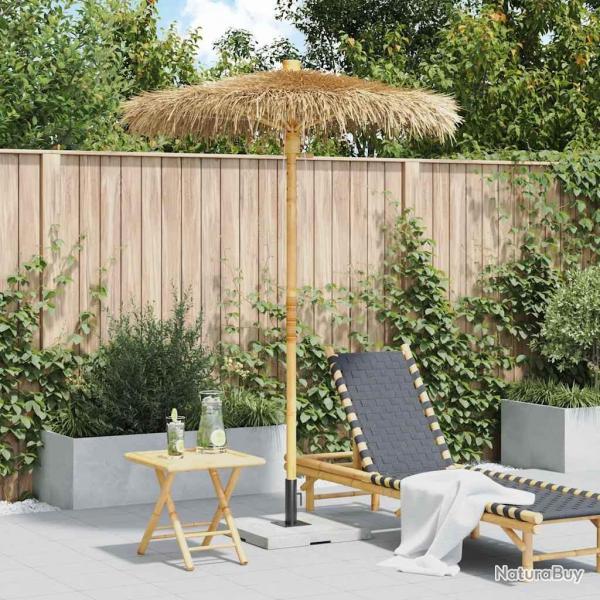 Parasol Tiki avec auvent en feuille de bananier 150 cm bambou