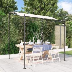 Auvent crème 2x2,3 m 180 g/m² tissu et acier
