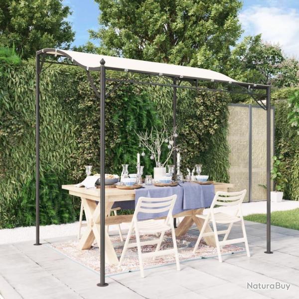 Auvent crme 2x2,3 m 180 g/m tissu et acier