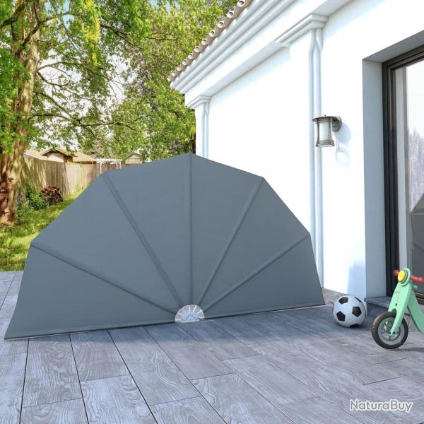 Auvent latral pliable de terrasse Gris 160 cm