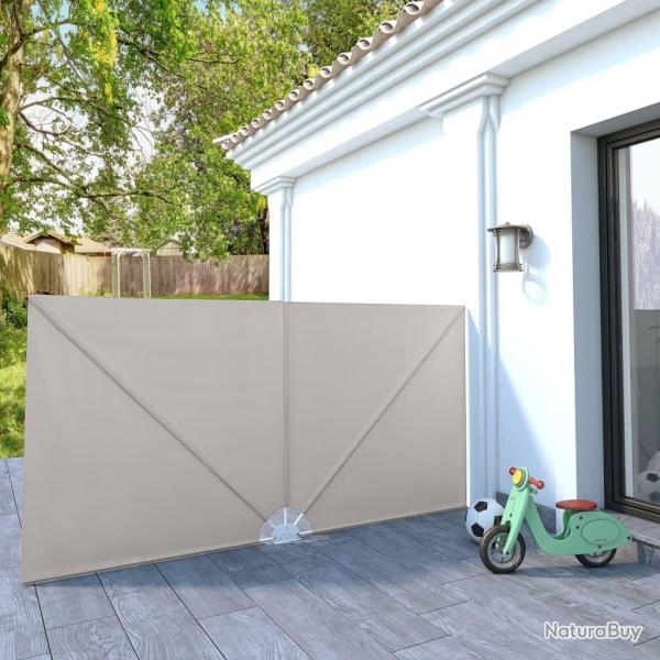 Auvent latral pliable de terrasse Crme 300 x 150 cm