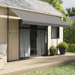 Auvent rétractable anthracite 400x150 m tissu et acier