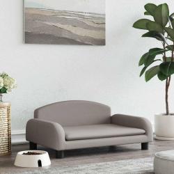 Lit pour chien taupe 70x45x30 cm tissu