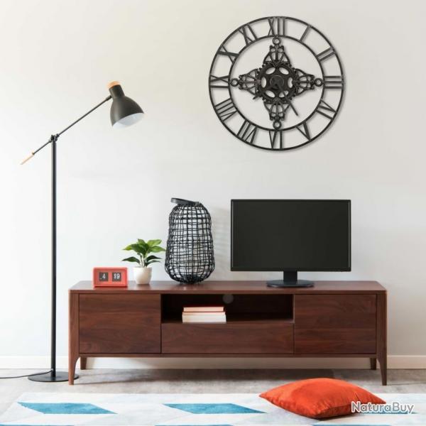 Horloge murale Argent 78 cm Mtal