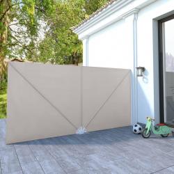 Auvent latéral pliable de terrasse Crème 400 x 200 cm